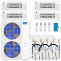 48,000 BTU 4 Zone Ceiling Cassette Ductless Air Conditioner and Heat Pump W5566