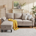 Light Grey Convertible Sectional Sofa J79603
